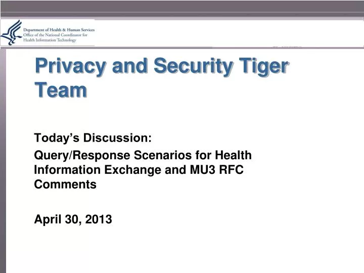 privacy and security tiger team