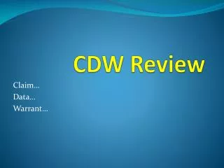 CDW Review