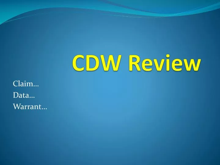 cdw review