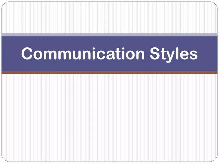 communication styles