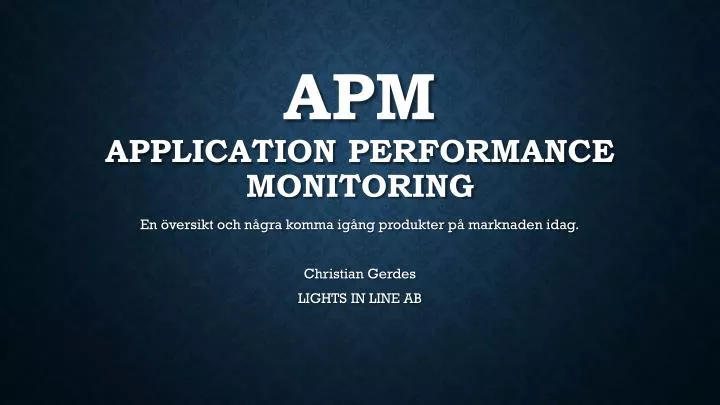 apm application performance monitoring
