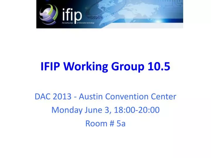 ifip working group 10 5