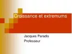 Croissance et extremums - slide 1