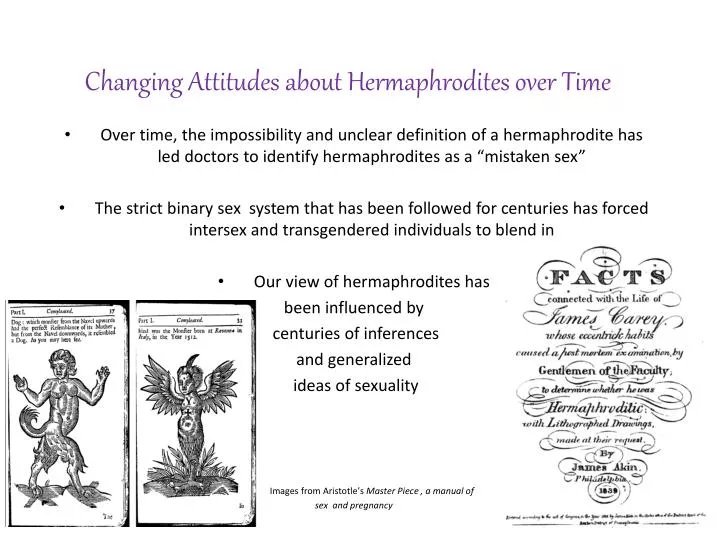 changing attitudes about hermaphrodites over time