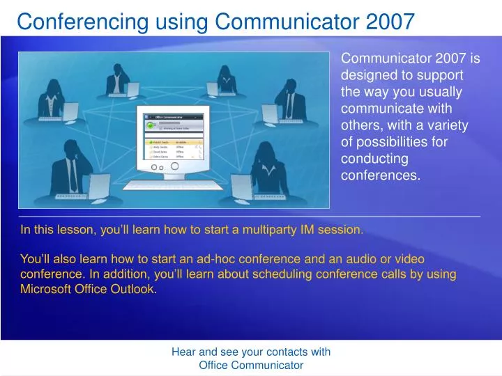 conferencing using communicator 2007