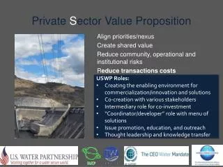 Private S ector Value Proposition