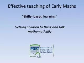 Effective teaching of Early Maths