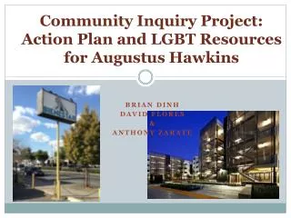 Community Inquiry Project: Action Plan and LGBT Resources for Augustus Hawkins