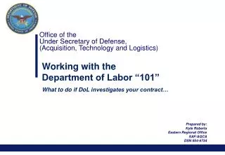 Office of the Under Secretary of Defense, (Acquisition, Technology and Logistics)