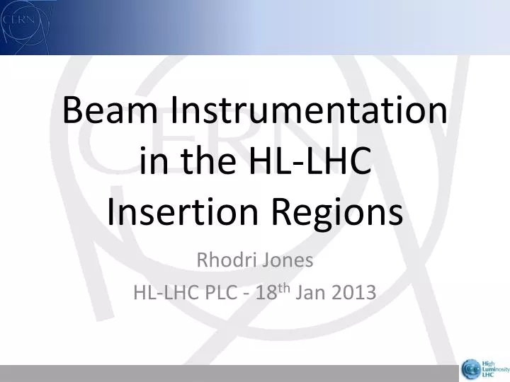 beam instrumentation in the hl lhc insertion regions