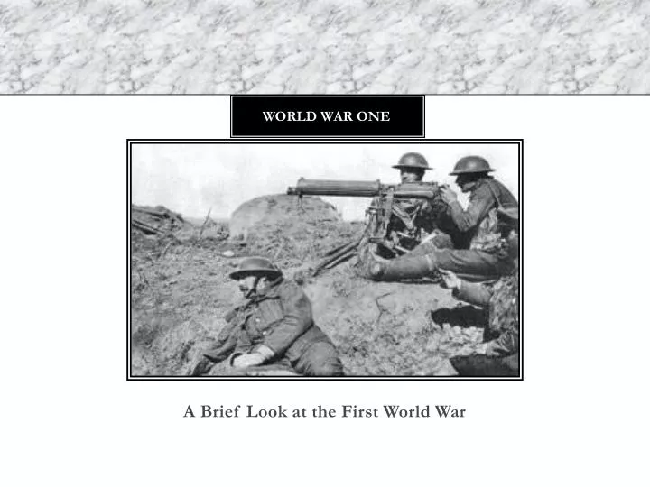 world war one