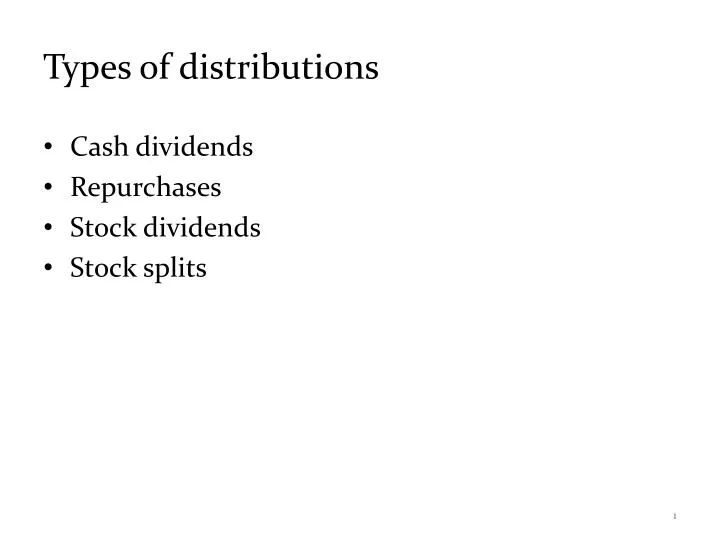 types of distributions