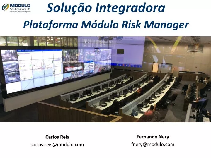 solu o integradora plataforma m dulo risk manager