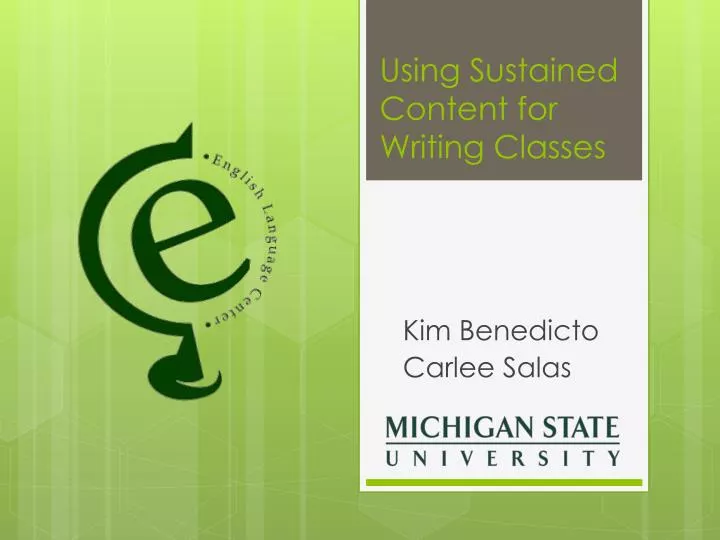 using sustained content for writing classes