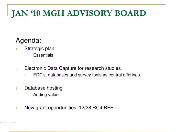 jan 10 mgh advisory board