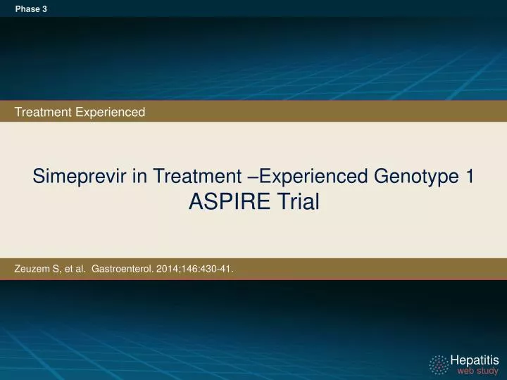 simeprevir in treatment experienced genotype 1 aspire trial