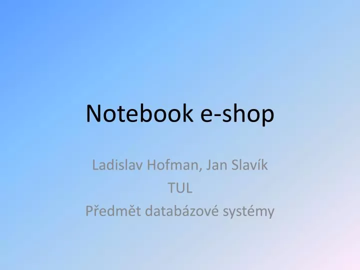 notebook e shop