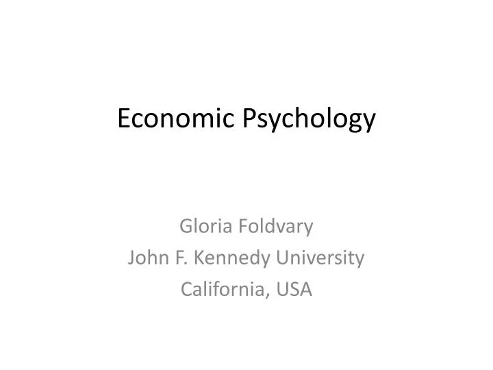 economic psychology