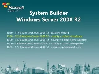 System Builder Windows Server 2008 R2