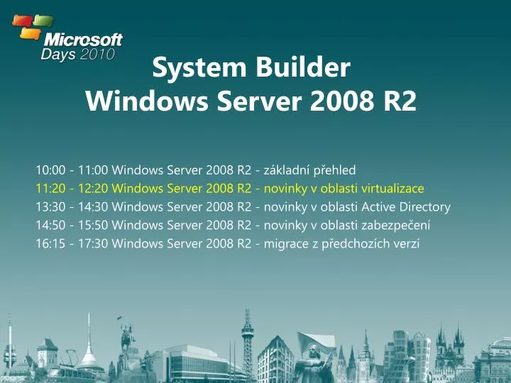 system builder windows server 2008 r2