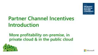 Partner Channel Incentives Introduction