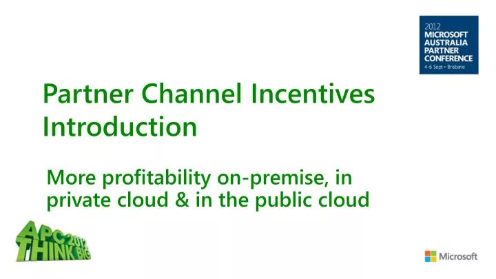 partner channel incentives introduction