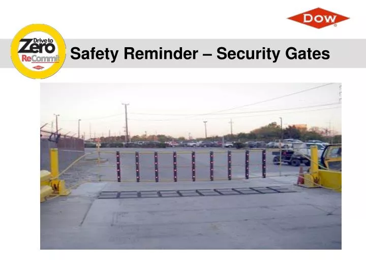 safety reminder security gates
