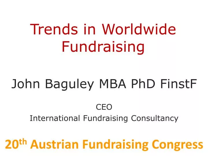 trends in worldwide fundraising