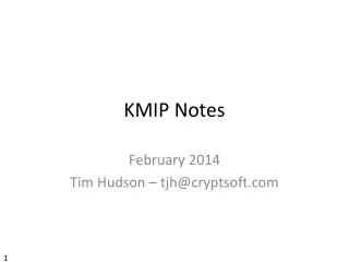 KMIP Notes