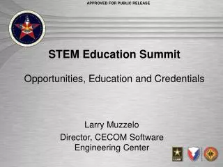 STEM Education Summit Opportunities, Education and Credentials