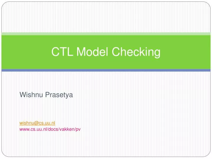 ctl model checking