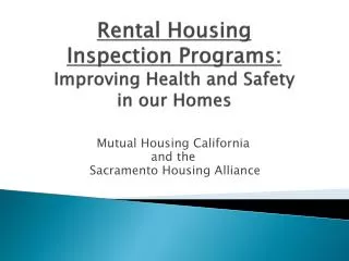 Mutual Housing California and the Sacramento Housing Alliance