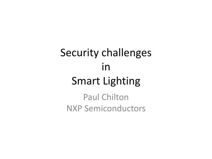 security challenges in smart lighting