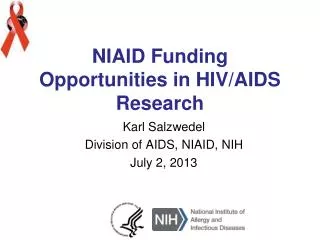 NIAID Funding Opportunities in HIV/AIDS Research