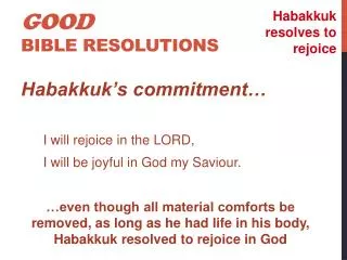 Good Bible resolutions