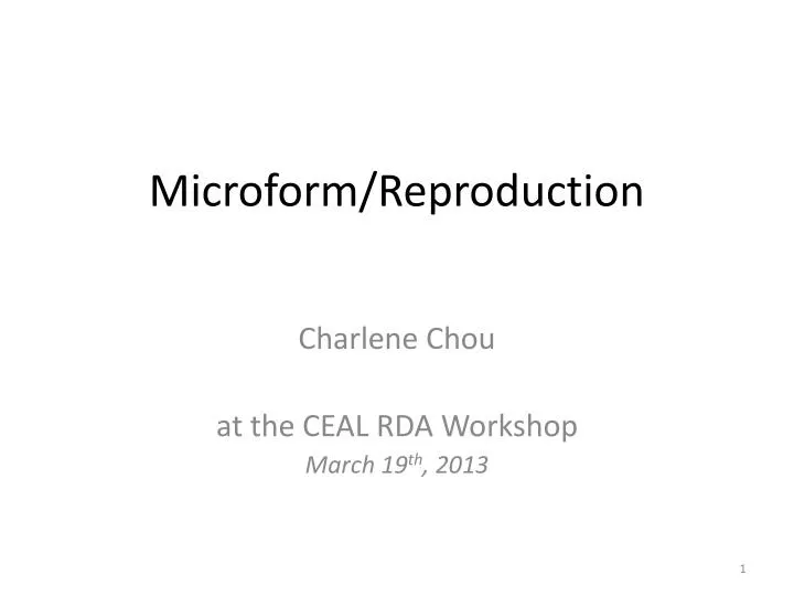 microform reproduction