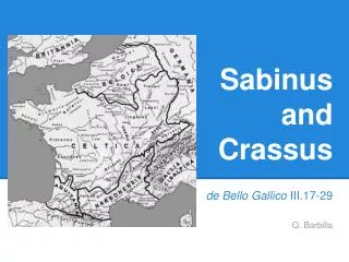 Sabinus and Crassus