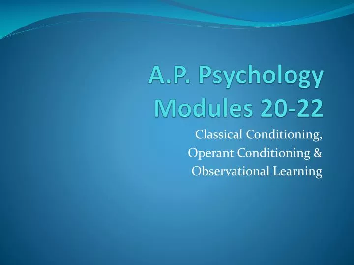 a p psychology modules 20 22