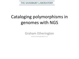 Cataloging polymorphisms in genomes with NGS