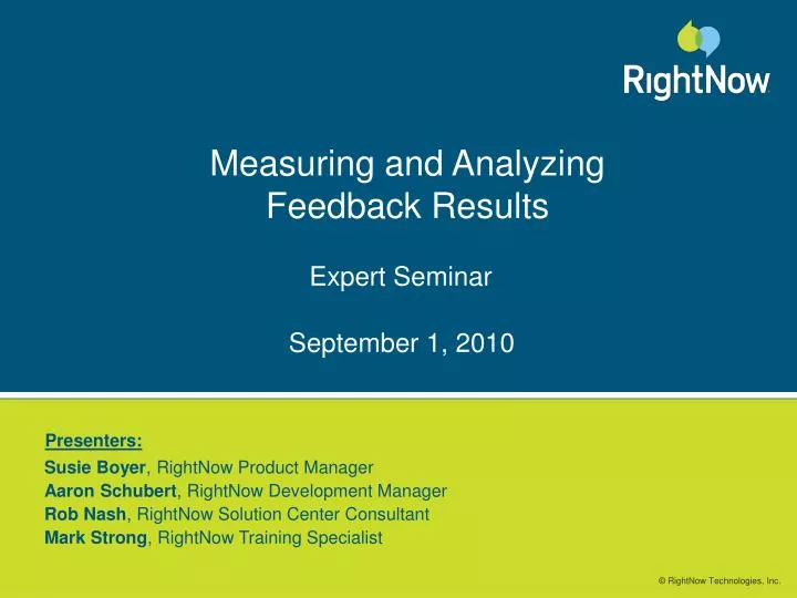 measuring and analyzing feedback results