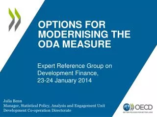 OPTIONS FOR MODERNISING THE ODA measure