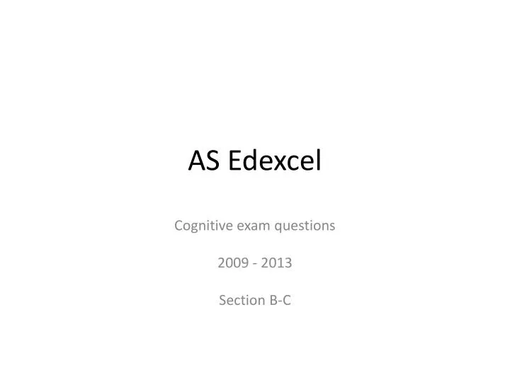 as edexcel