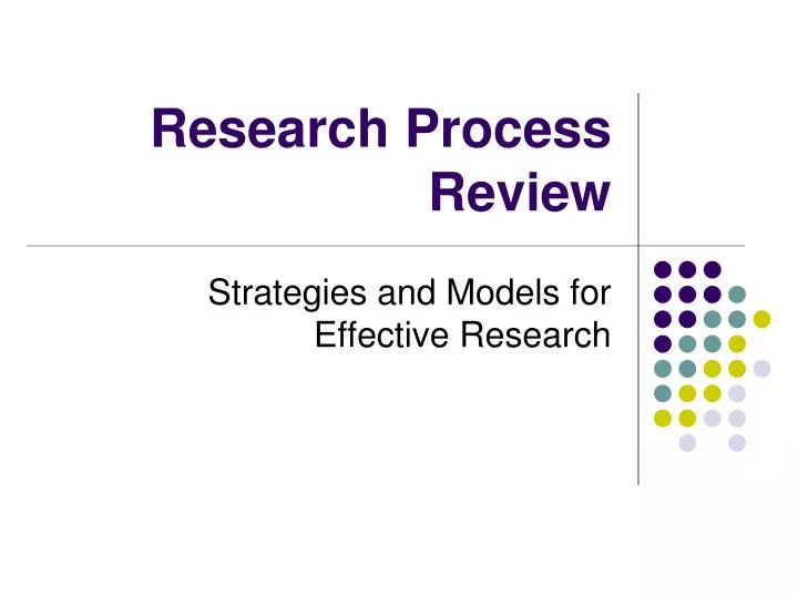 research process review