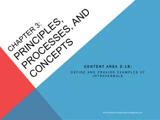 CHAPTER 3: PRINCIPLES, PROCESSES, AND CONCEPTS