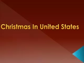 Christmas In United States