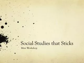 Social Studies that Sticks