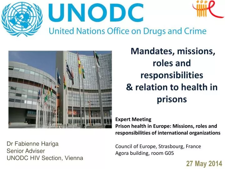 mandates missions roles and responsibilities relation to health in prisons