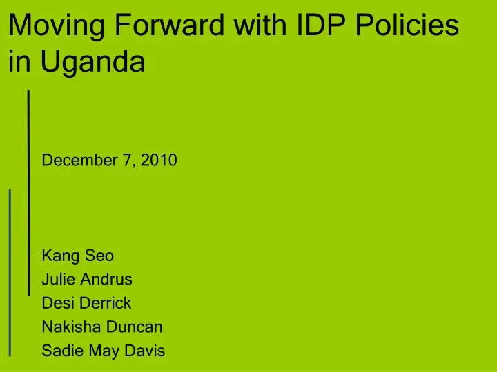 moving forward with idp policies in uganda