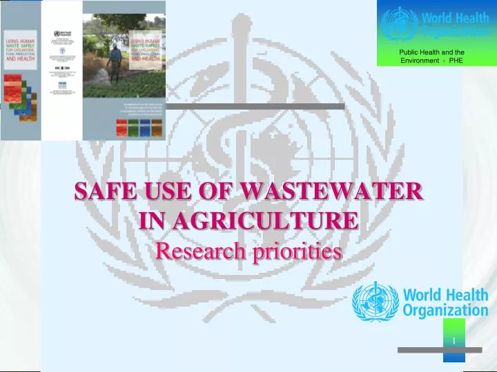 safe use of wastewater in agriculture research priorities