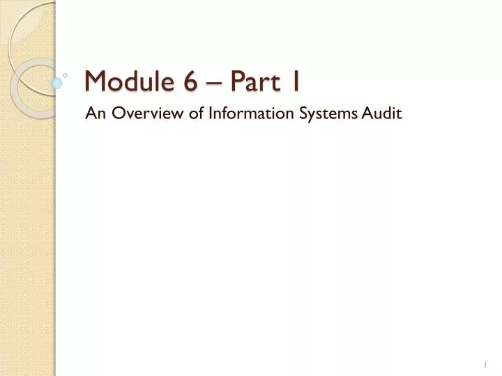module 6 part 1